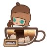 Imán para nevera de la fábrica de café Pop Bean “Molly Stir with Sugar”