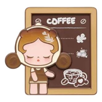 Imán para nevera de la fábrica de café Pop Bean “Momento del café Skullpanda”