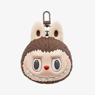 LABUBU Originals – Bolsa de silicona marrón para auriculares