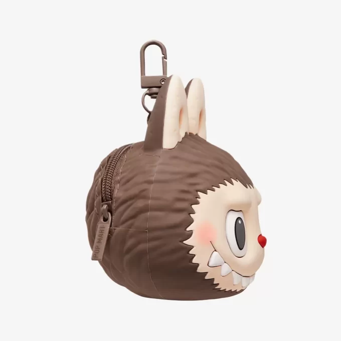 LABUBU Originals – Bolsa de silicona marrón para auriculares