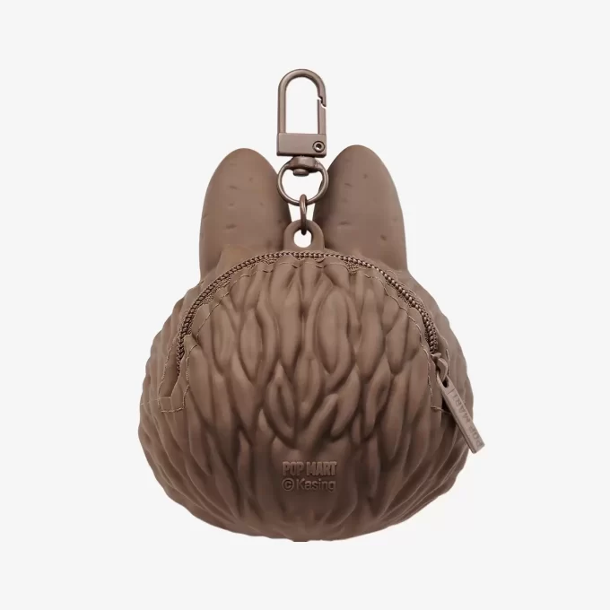 LABUBU Originals – Bolsa de silicona marrón para auriculares
