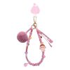 Llavero de fiesta con pompones Labubu “Rojo rosa”