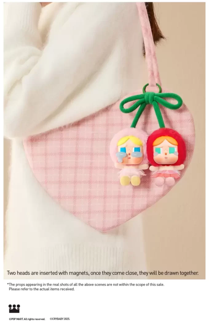 LLORÓN Serie Llorando por Amor – Tarjeta de vinilo de peluche para colgar (Te amo mucho, Cherry)