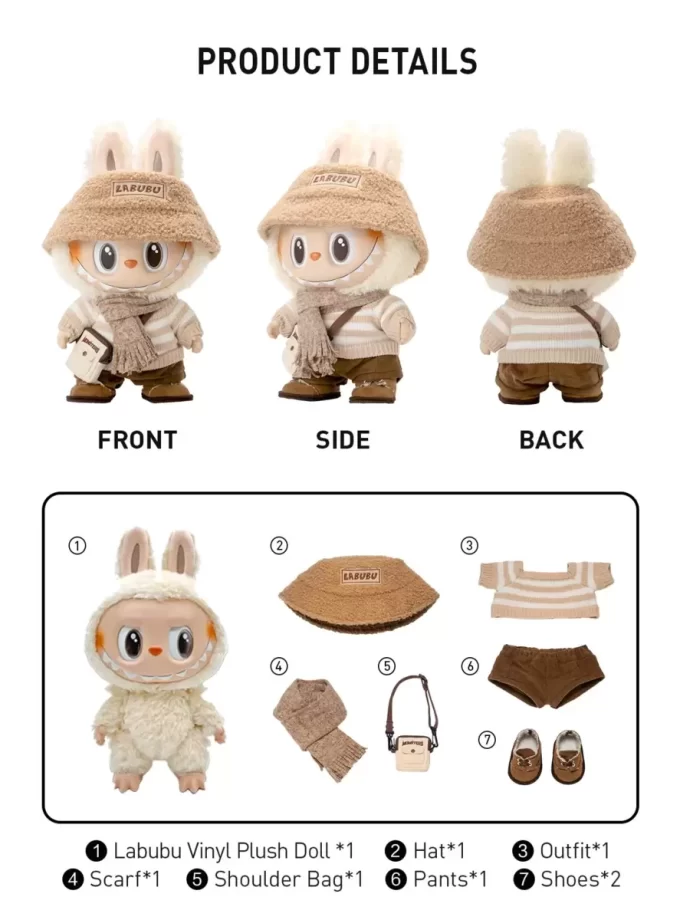 LOS MONSTRUOS – DRESS BE LATTE Muñeco de peluche de vinilo