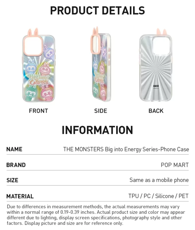 LOS MONSTRUOS Serie Big Into Energy – Funda para teléfono