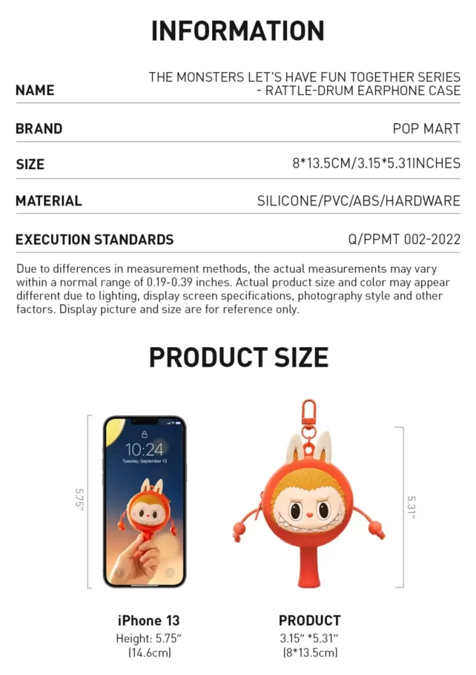 LOS MONSTRUOS Serie Divirtámonos Juntos – Estuche para Auriculares con Sonajero