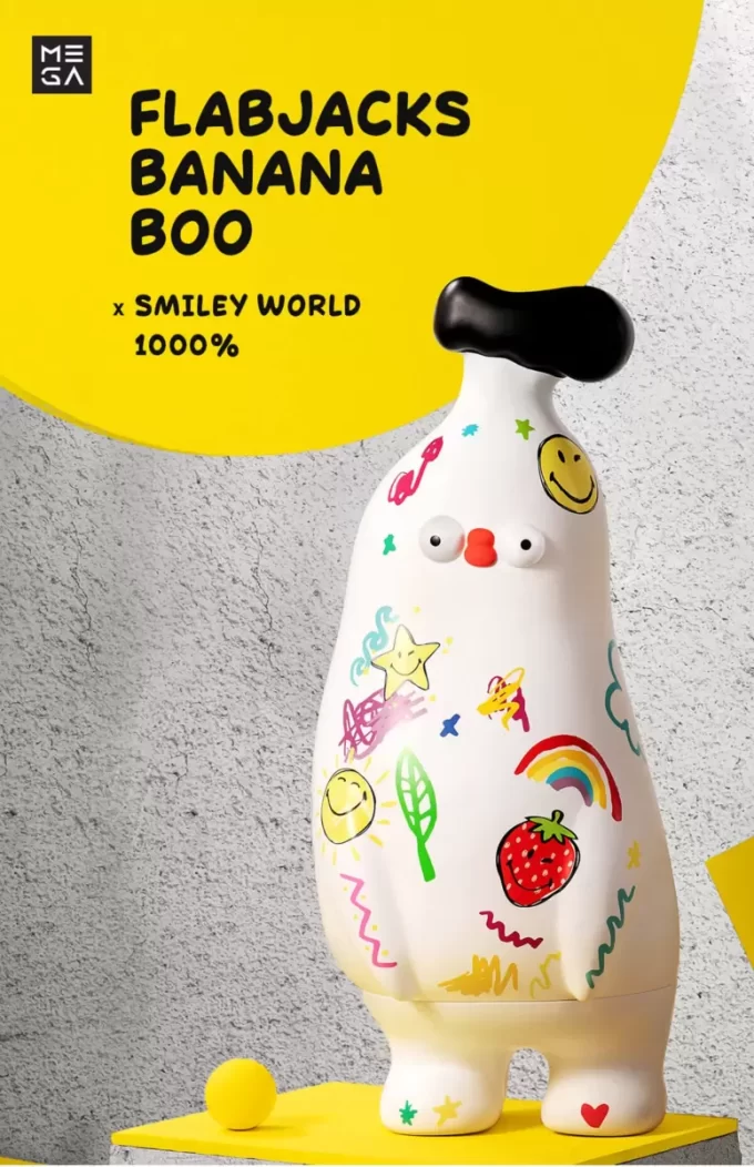 MEGA COLECCIÓN 1000% FLABJACKS Banana Boo × Smiley