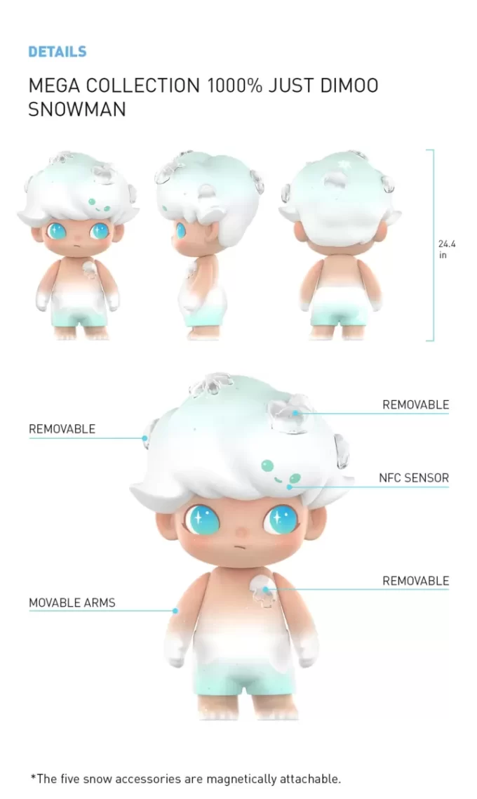 MEGA COLECCIÓN 1000% JUST DIMOO Muñeco de nieve