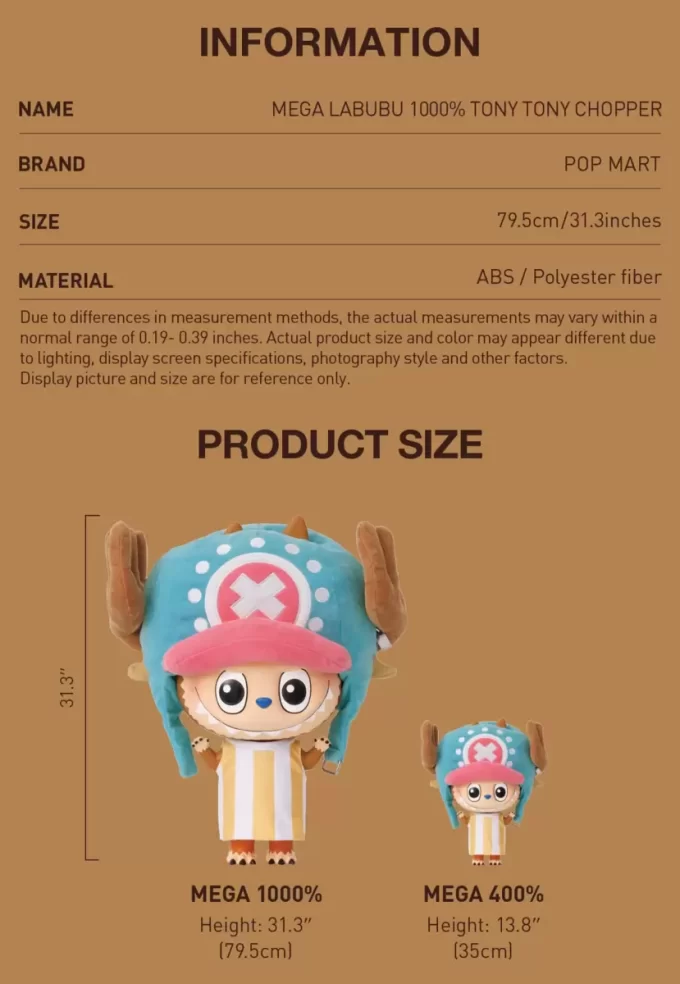 [Escanear para comprar] MEGA LABUBU 1000% TONY TONY CHOPPER