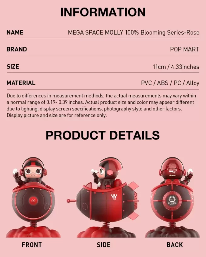 MEGA SPACE MOLLY Serie 100% Floreciente-Rosa