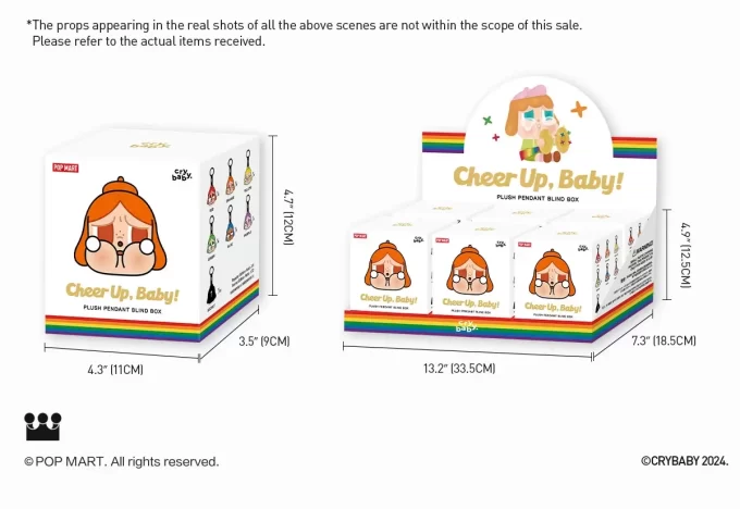 ¡Ánimo, bebé llorón! Serie: Caja sorpresa con colgante de peluche