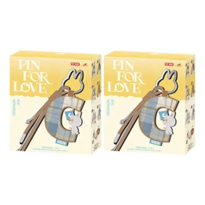Pin Labubu para colgante con carta de amor en estuche sellado (A-M) (2 cajas sorpresa)