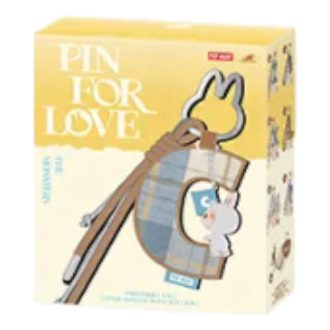 Pin Labubu para colgante con carta de amor, estuche sellado (A-M) (1 caja sorpresa)