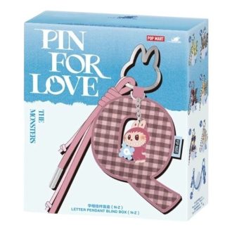 Pin Labubu para colgante con carta de amor, estuche sellado (N-Z) (1 caja sorpresa)