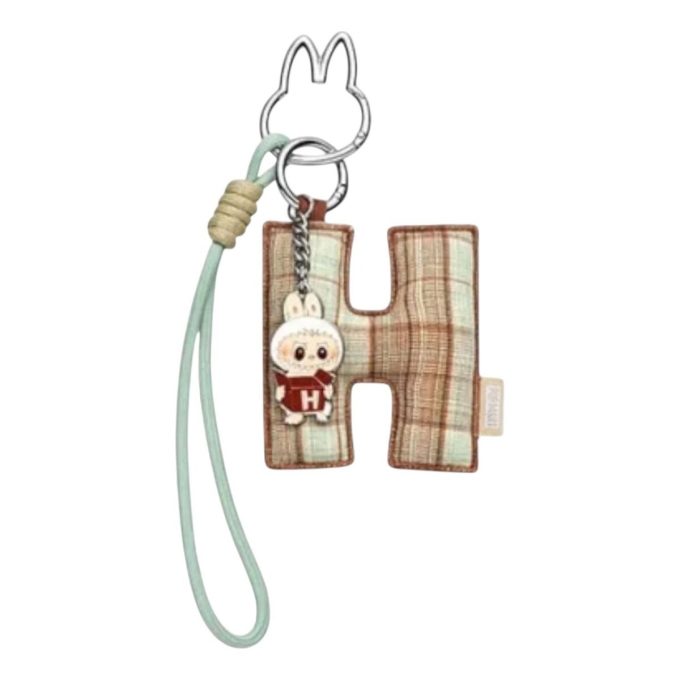 Pin Labubu para colgante con letra de amor “H”
