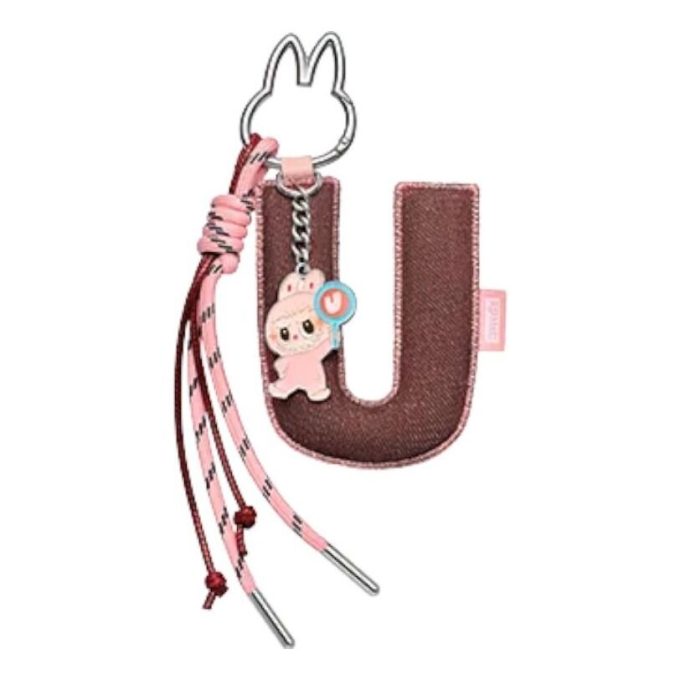 Pin Labubu para colgante de letra de amor “U”