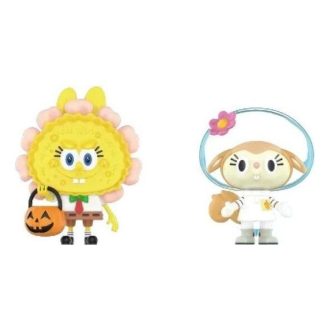 Pop Mart x Bob Esponja Los Monstruos Labubu “Jack O Lantern y Arenita Mejillas x Pato”