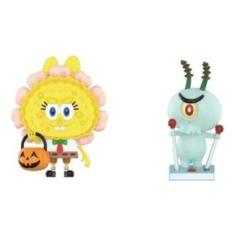 Pop Mart x Bob Esponja Los Monstruos Labubu “Jack O Lantern y Plankton x Tycoco”