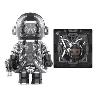 Pop Mart x CLOT Mega Space Molly Black Alienegra Set 400% + Set de pintura estereoscópica 3D