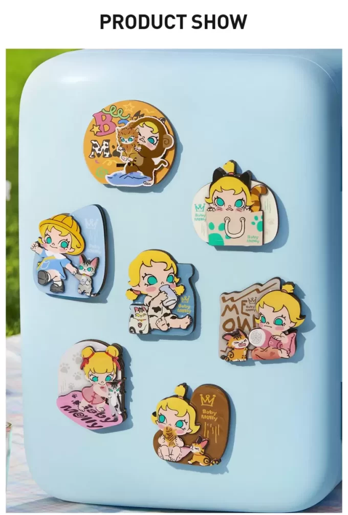 Serie Baby Molly y Baby Tabby – Caja sorpresa con imán para refrigerador Serie Baby Molly y Baby Tabby – Caja sorpresa con imán para refrigerador
