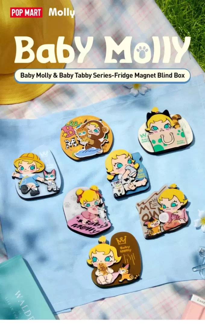 Serie Baby Molly y Baby Tabby – Caja sorpresa con imán para refrigerador Serie Baby Molly y Baby Tabby – Caja sorpresa con imán para refrigerador