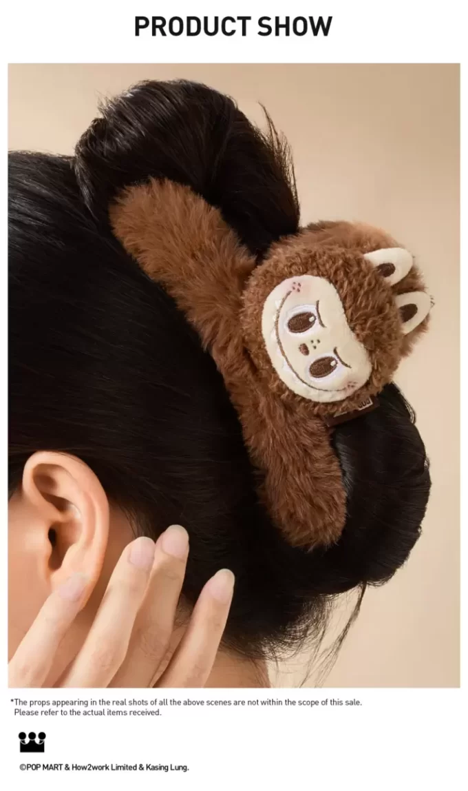 Serie Clásica LOS MONSTRUOS – Pinza para el pelo de peluche LABUBU