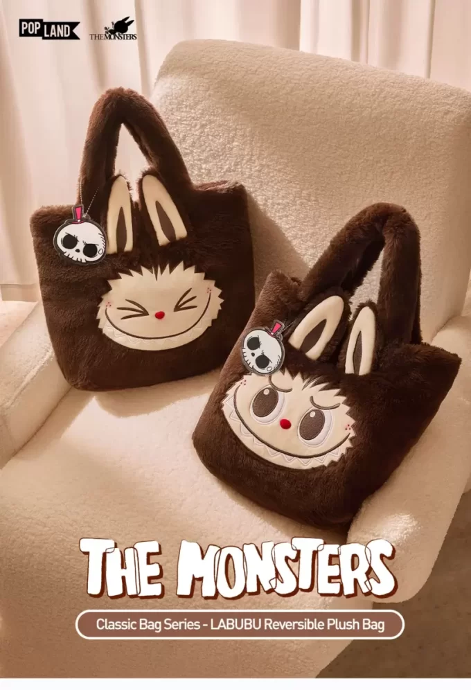 Serie de bolsos clásicos: bolso de felpa reversible LABUBU