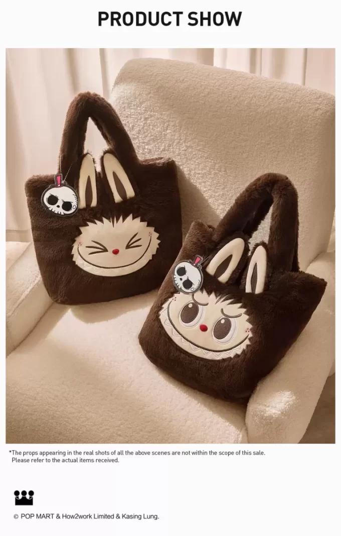 Serie de bolsos clásicos: bolso de felpa reversible LABUBU