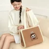 Serie de bolsos clásicos: bolso tote de peluche LABUBU (marrón)
