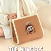 Serie de bolsos clásicos: bolso tote de peluche LABUBU (marrón)