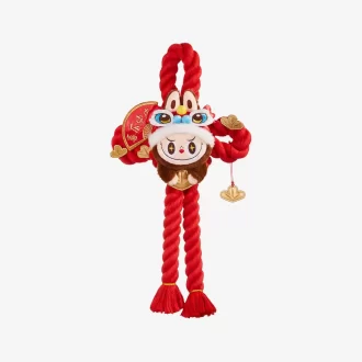 Serie de celebración de Año Nuevo de la Serpiente Adinerada – Decoración de puerta de peluche LABUBU