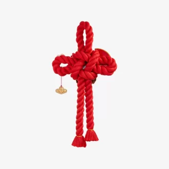 Serie de celebración de Año Nuevo de la Serpiente Adinerada – Decoración de puerta de peluche LABUBU