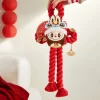 Serie de celebración de Año Nuevo de la Serpiente Adinerada – Decoración de puerta de peluche LABUBU