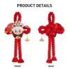 Serie de celebración de Año Nuevo de la Serpiente Adinerada – Decoración de puerta de peluche LABUBU