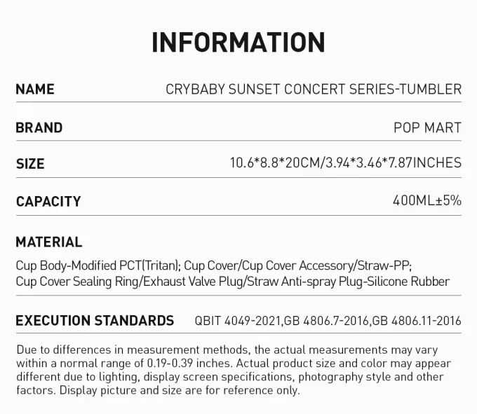 Serie de conciertos al atardecer CRYBABY – Tumbler Serie de conciertos al atardecer CRYBABY – Tumbler