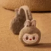 Serie navideña cálida y esponjosa: orejeras de peluche LABUBU