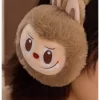 Serie navideña cálida y esponjosa: orejeras de peluche LABUBU