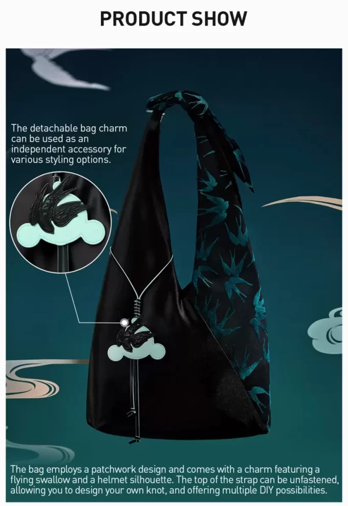 SKULLPANDA Bolso de hombro de la serie Mirage SKULLPANDA Bolso de hombro de la serie Mirage