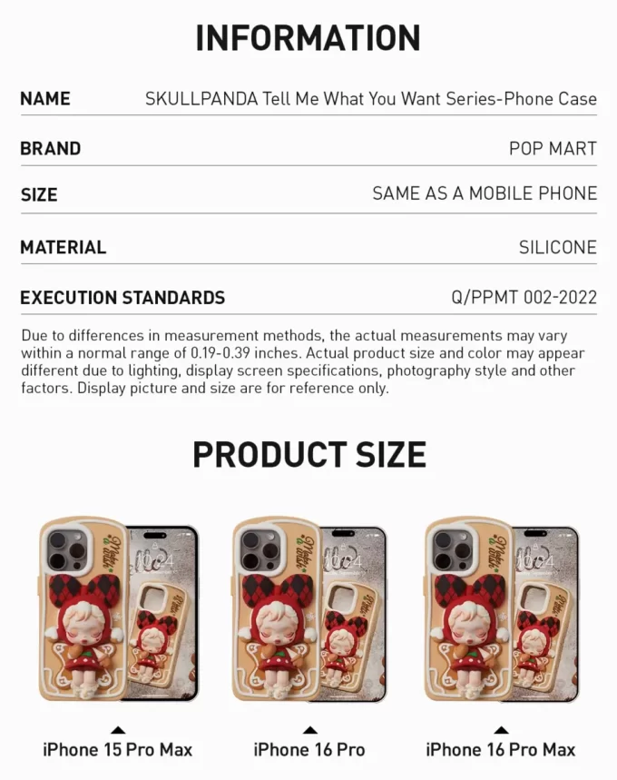 SKULLPANDA Dime lo que quieres Serie – Funda para teléfono