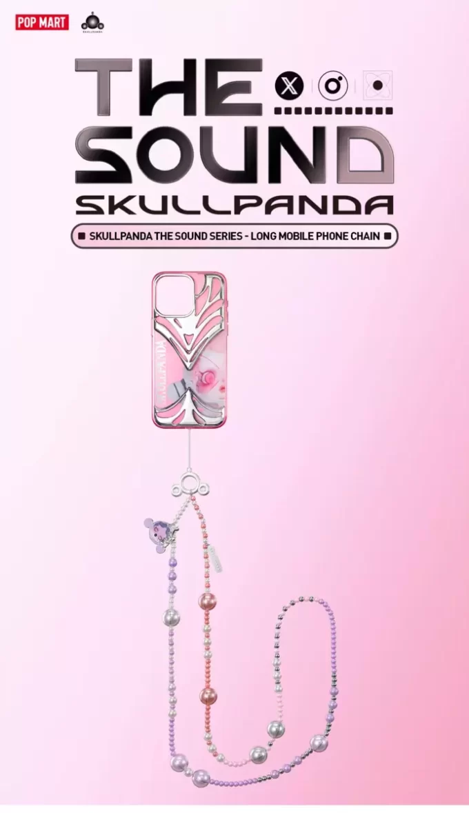 SKULLPANDA La Serie Sonido Cadena Larga para Teléfono Móvil