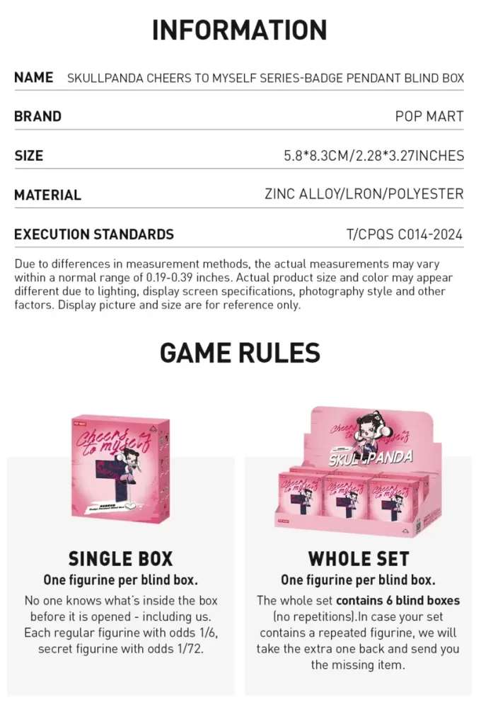 SKULLPANDA SALUDA A MÍ SERIE – Caja sorpresa con colgante de insignia SKULLPANDA SALUDA A MÍ SERIE – Caja sorpresa con colgante de insignia