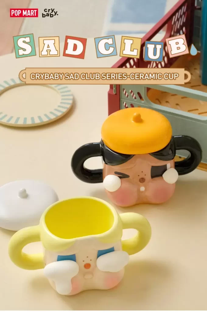 Taza de cerámica CRYBABY Sad Club Series (dorada)