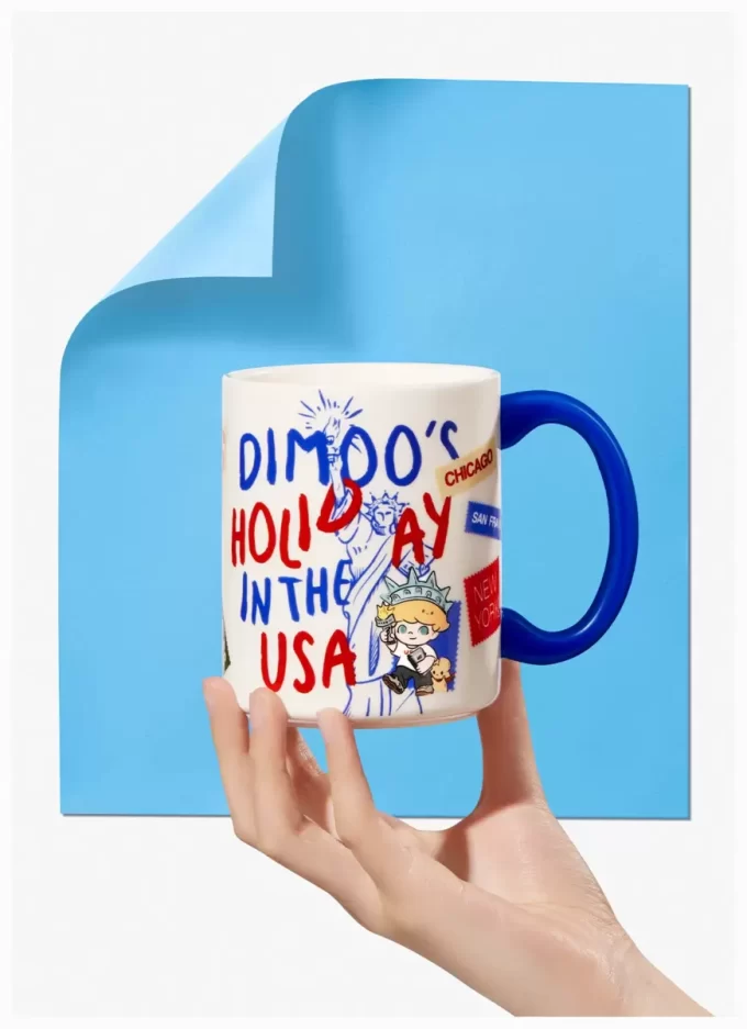 Taza de la serie “Vacaciones en EE. UU.” de Dimoo