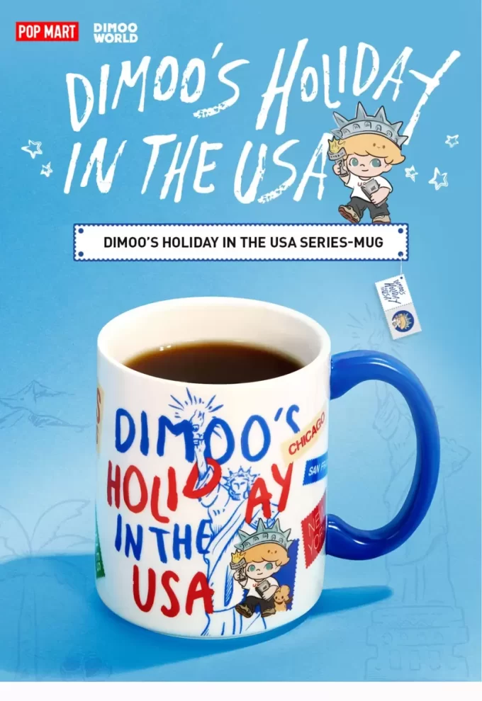 Taza de la serie “Vacaciones en EE. UU.” de Dimoo