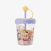 Vaso con pajita agitadora de doble capa para fiesta de pijamas POP BEAN