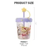 Vaso con pajita agitadora de doble capa para fiesta de pijamas POP BEAN
