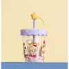Vaso con pajita agitadora de doble capa para fiesta de pijamas POP BEAN